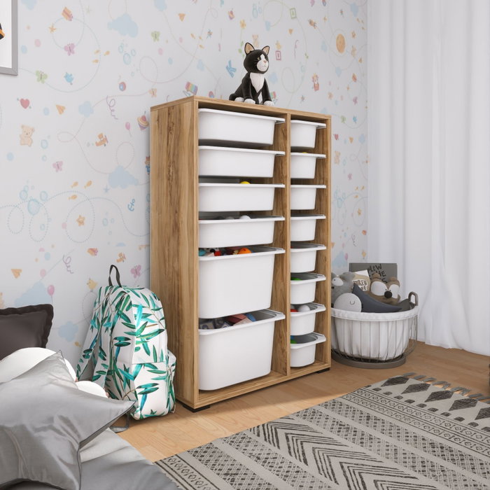 Hanah Home Rine 2D4K8U Nogal y Blanco